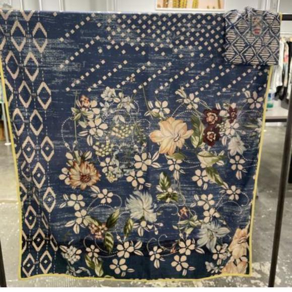 Johnny Was Bath Johnny Was Wildflower Blue Reversible Large Beach